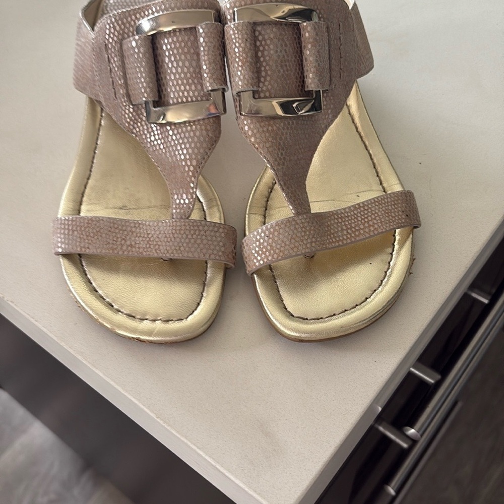 Donald J. Pliner Ofelia Sandals with Gold Accents